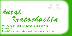 antal kratochvilla business card